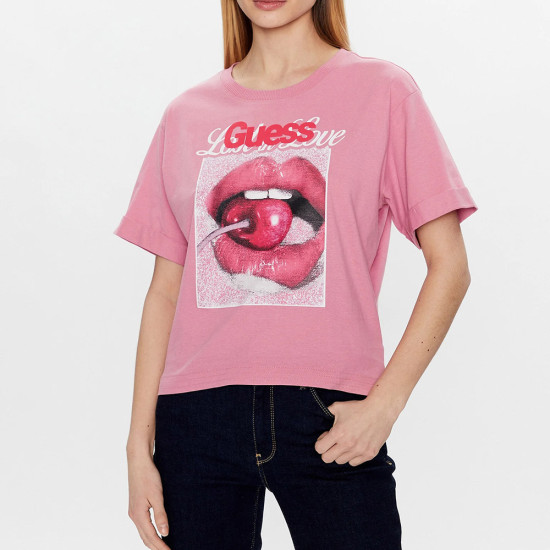 Guess Γυναικεία κοντομάνικη μπλούζα Cherry Tee